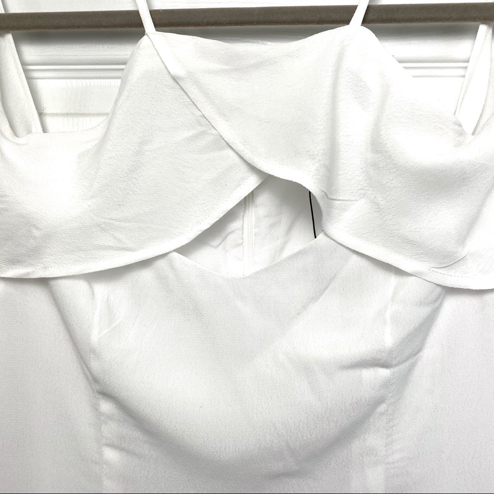 Bb Dakota Kaless Dress Crepe Ruffle Drape - Picture 6 of 7